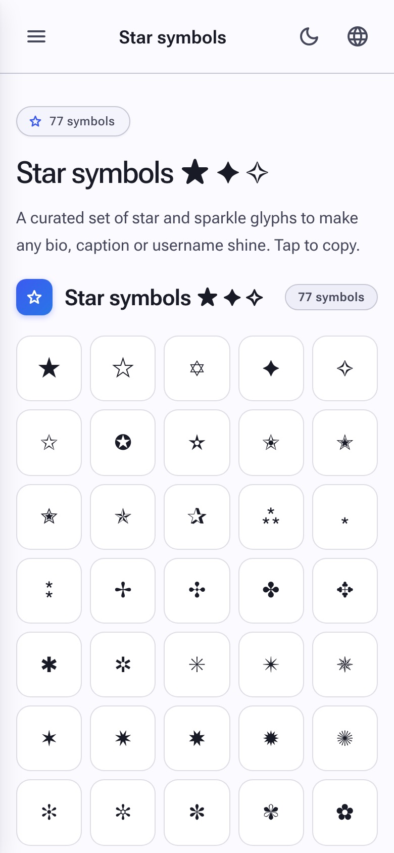 Star Symbols Copy And Paste Star Symbols Copy And Paste
